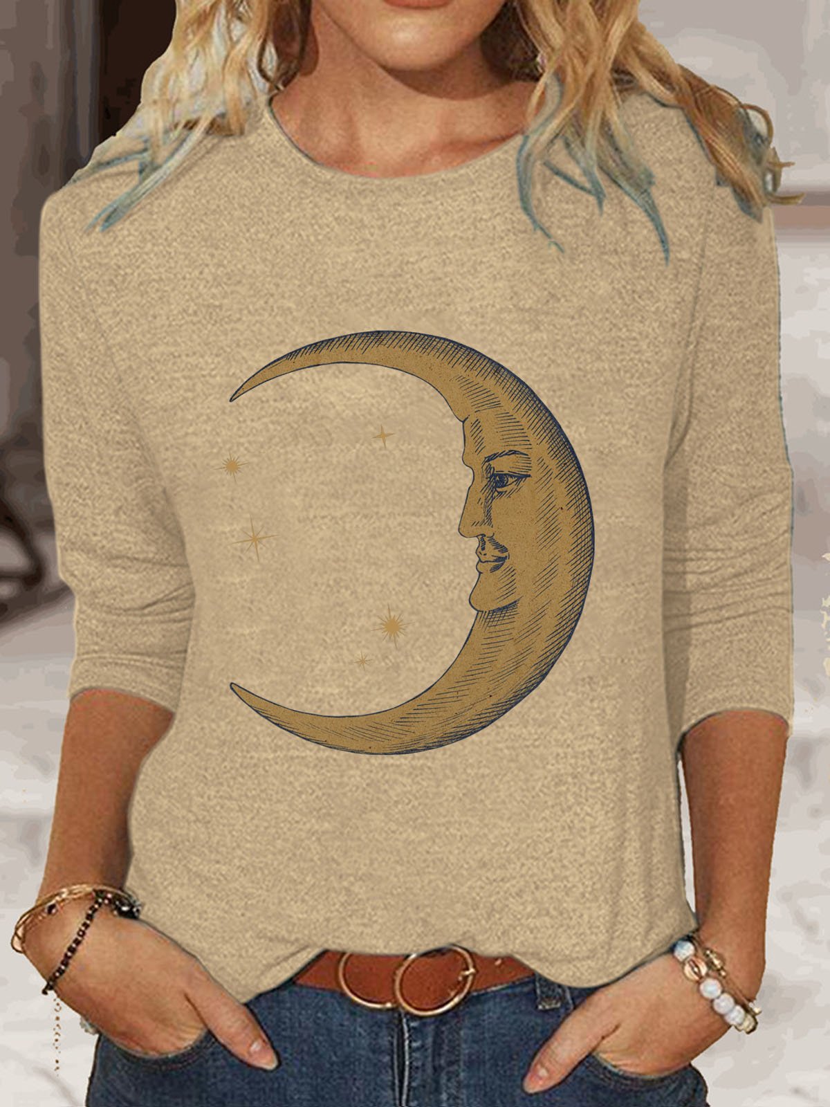 Bohemian Moon Retro Women's T-shirt