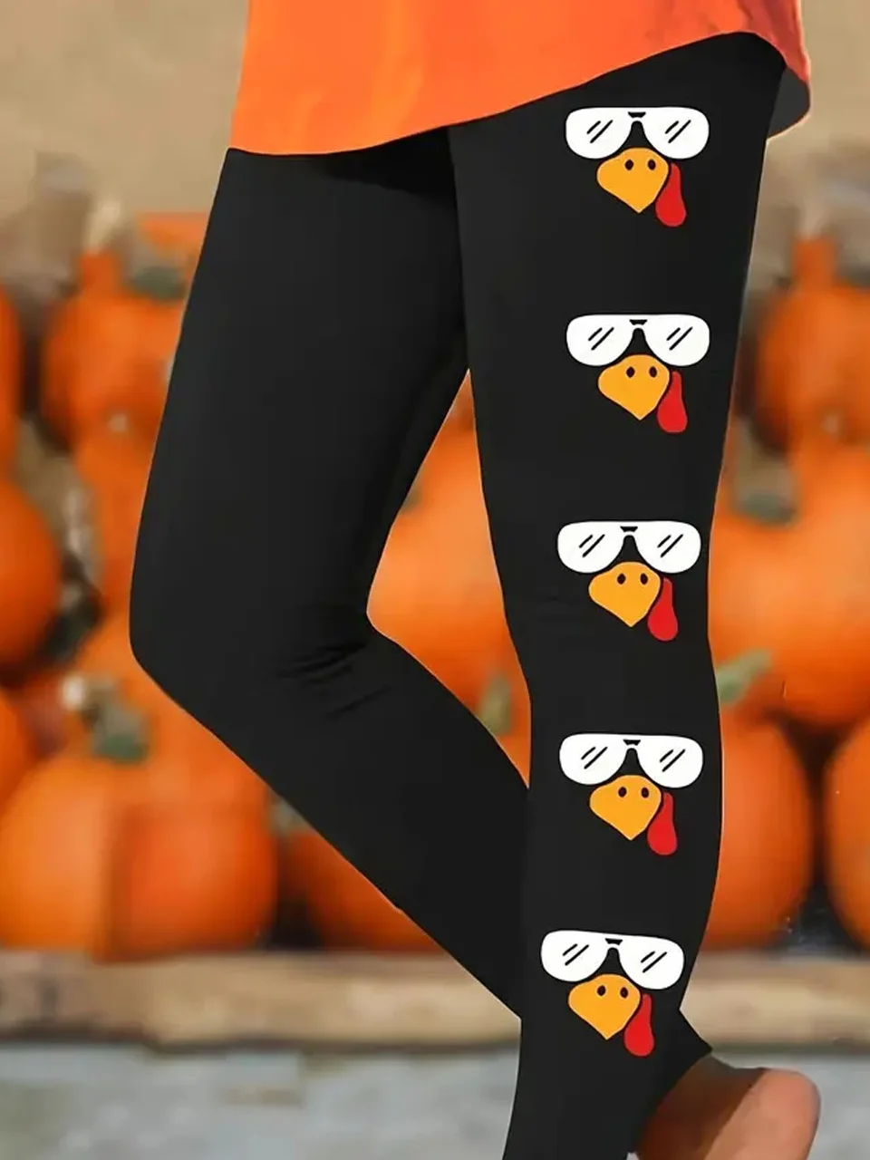 Thanksgiving turkey casual tight fitting women's leggings