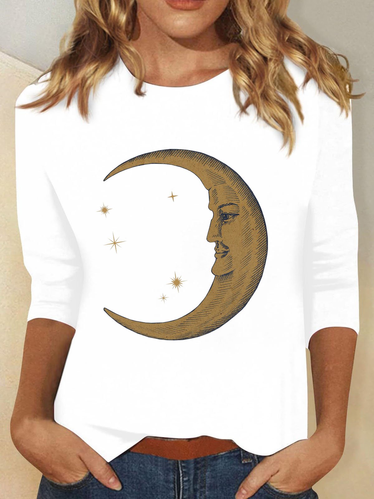 Bohemian Moon Retro Women's T-shirt