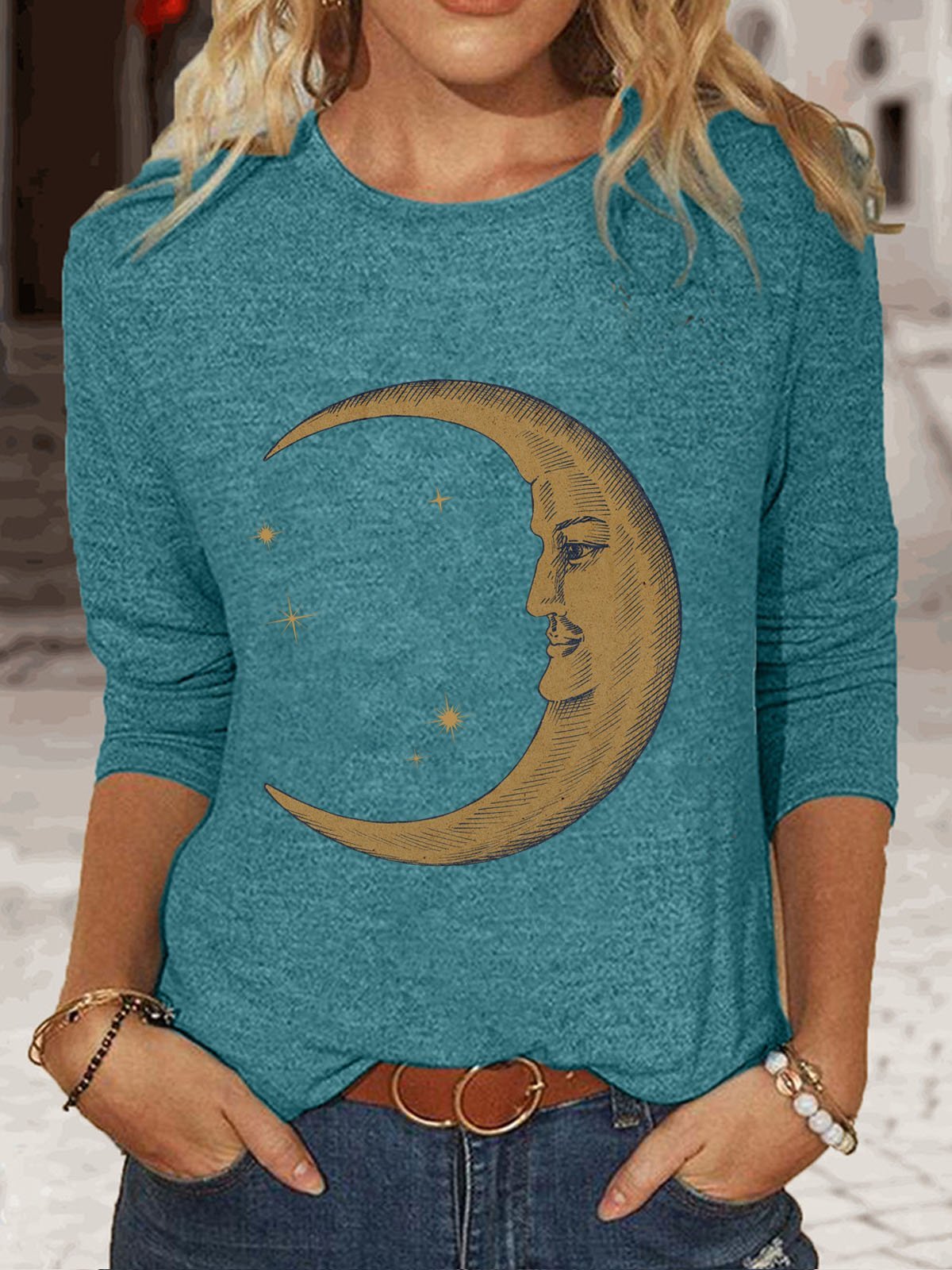 Bohemian Moon Retro Women's T-shirt