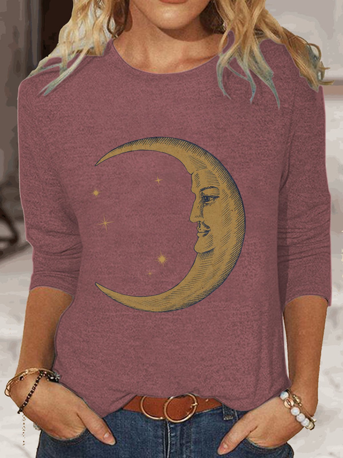 Bohemian Moon Retro Women's T-shirt