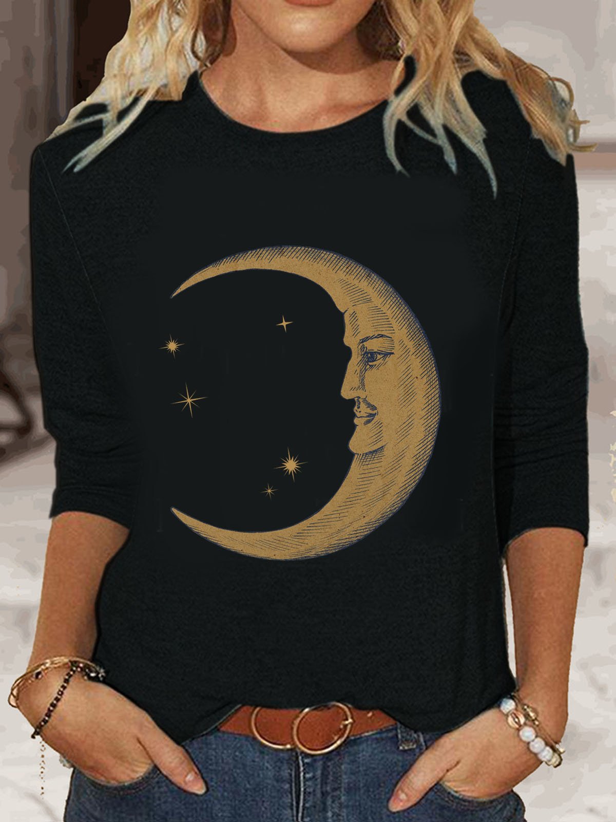 Bohemian Moon Retro Women's T-shirt