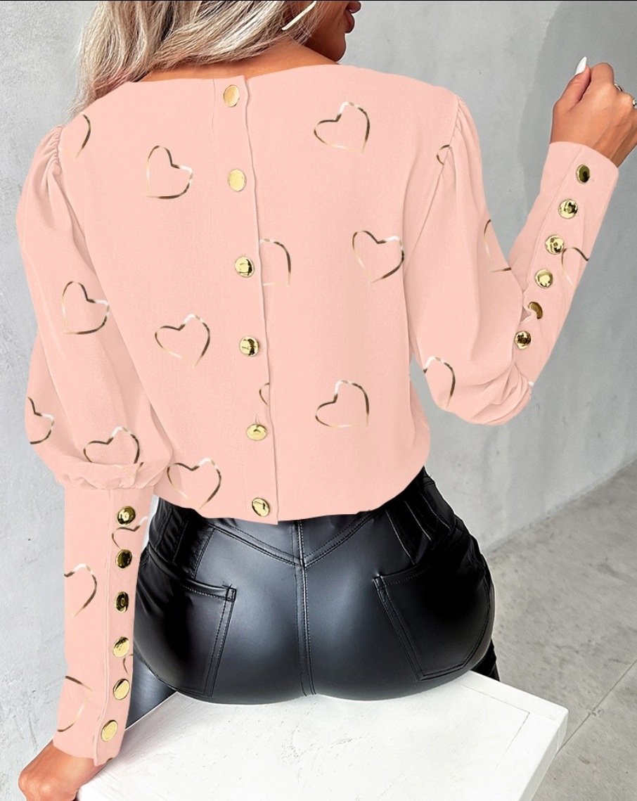 Heart/Cordate Casual Blouse