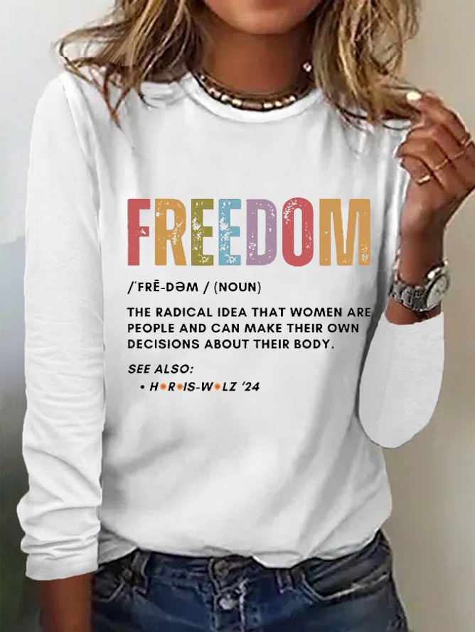 Women's La Cat Freedom Printed Short-Sleeved T-Shirt