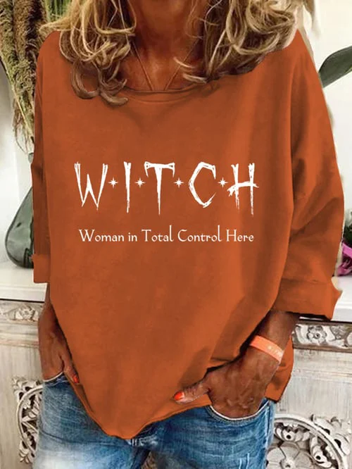 Loose Casual Halloween Sweatshirt