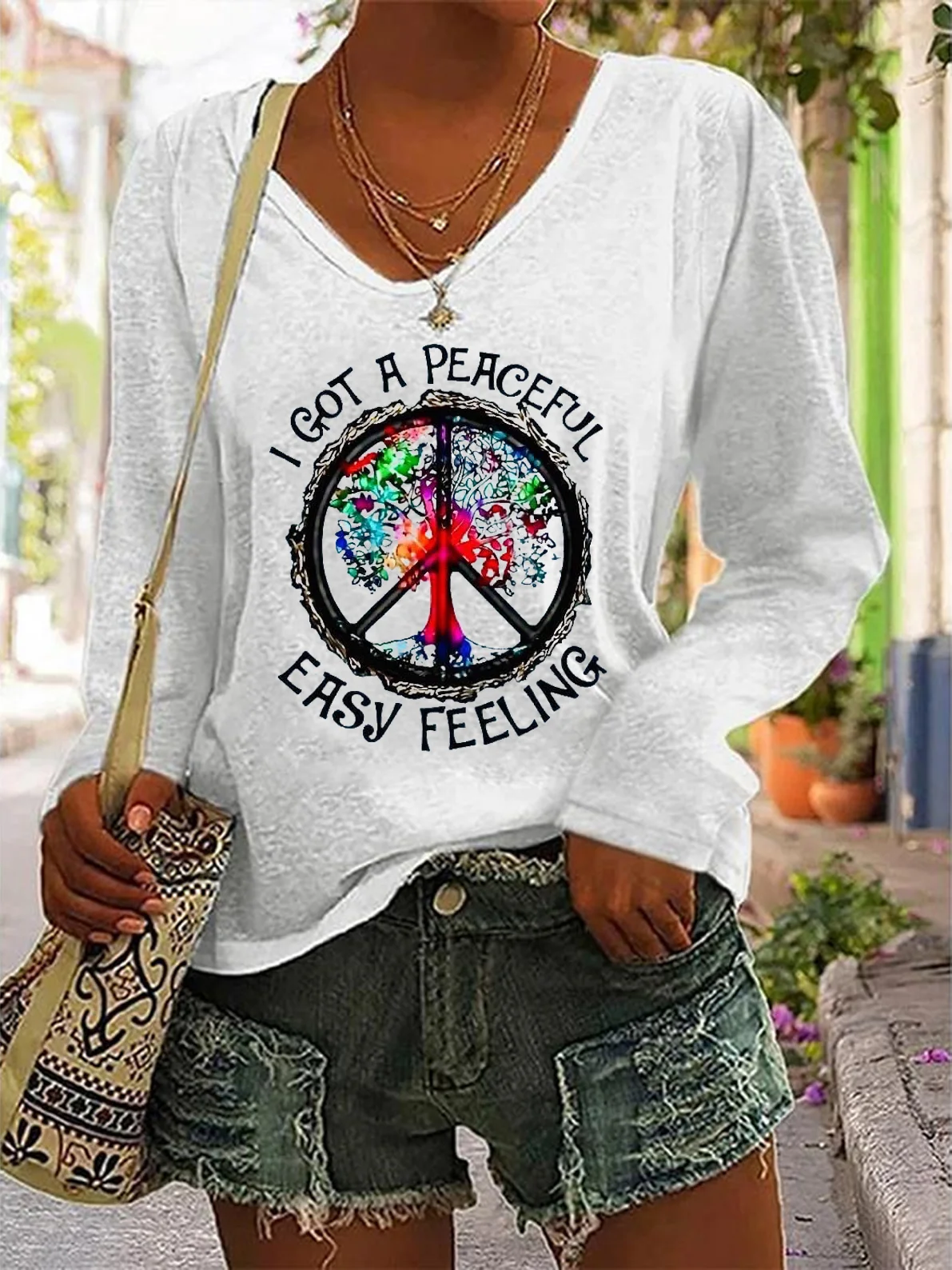 Loose Casual Hippie T-Shirt