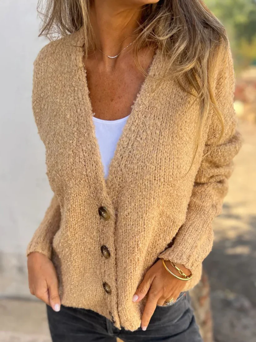 Yarn/Wool Yarn Casual Cardigan