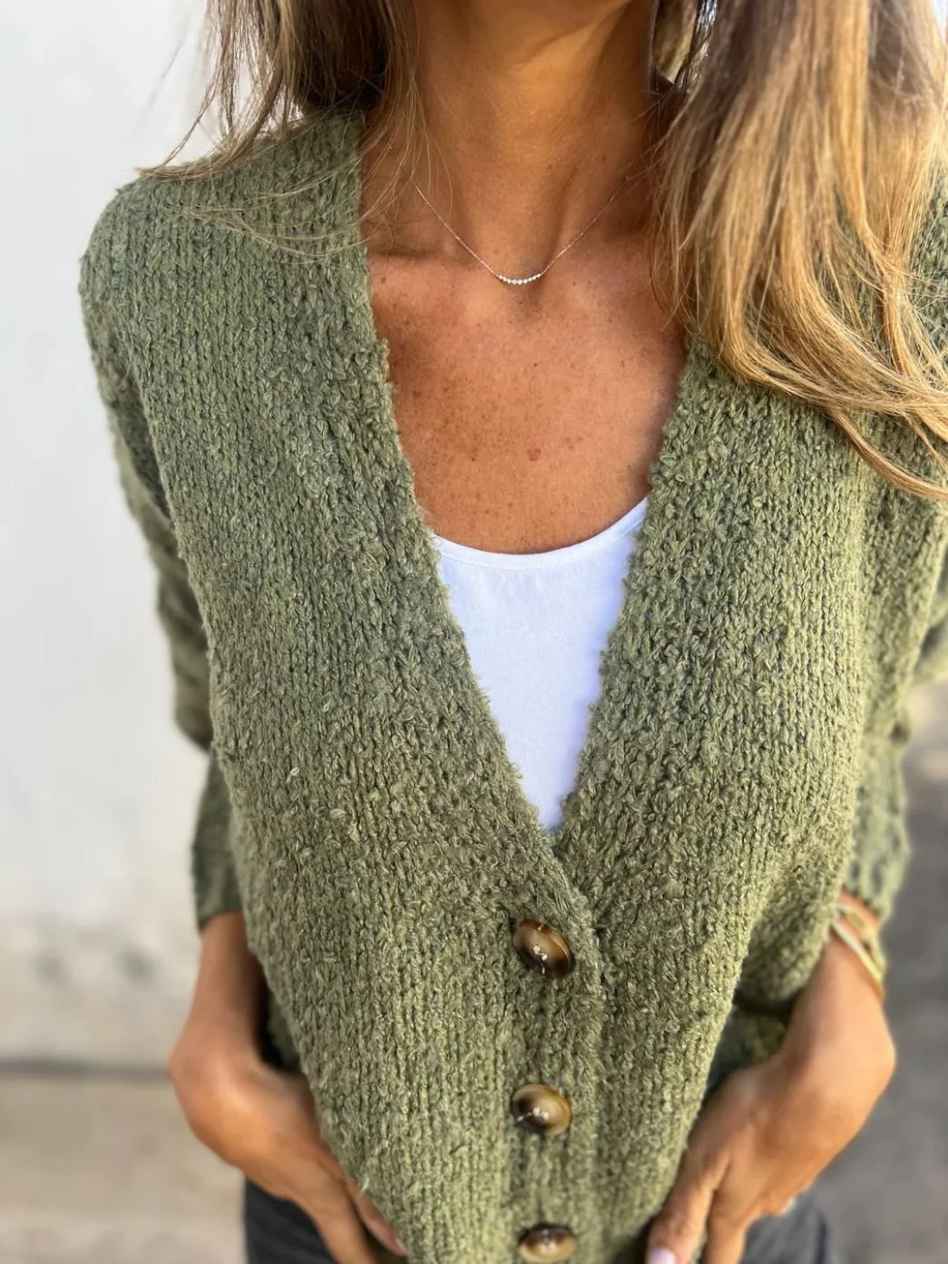 Yarn/Wool Yarn Casual Cardigan