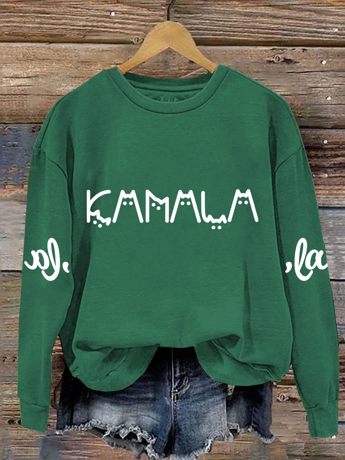 Cat Ladies for Kamala Crew Neck Sweatshirt