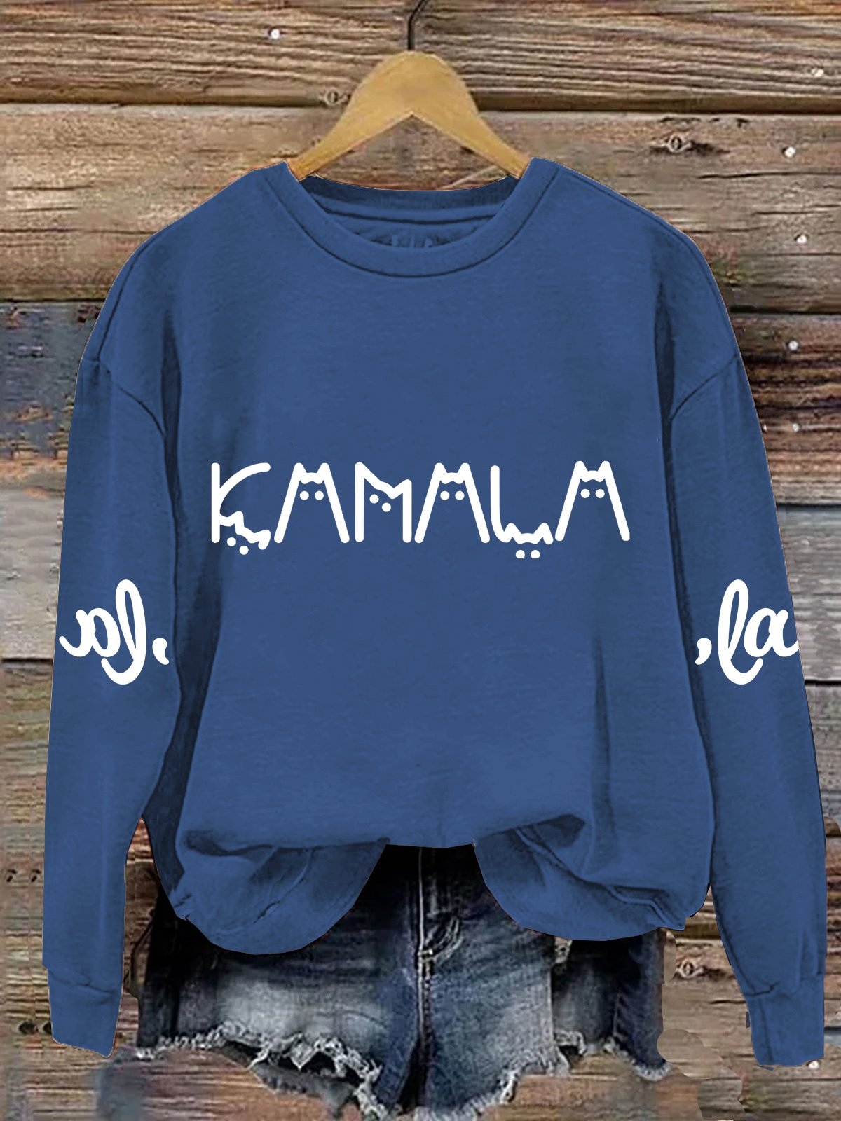 Cat Ladies for Kamala Crew Neck Sweatshirt