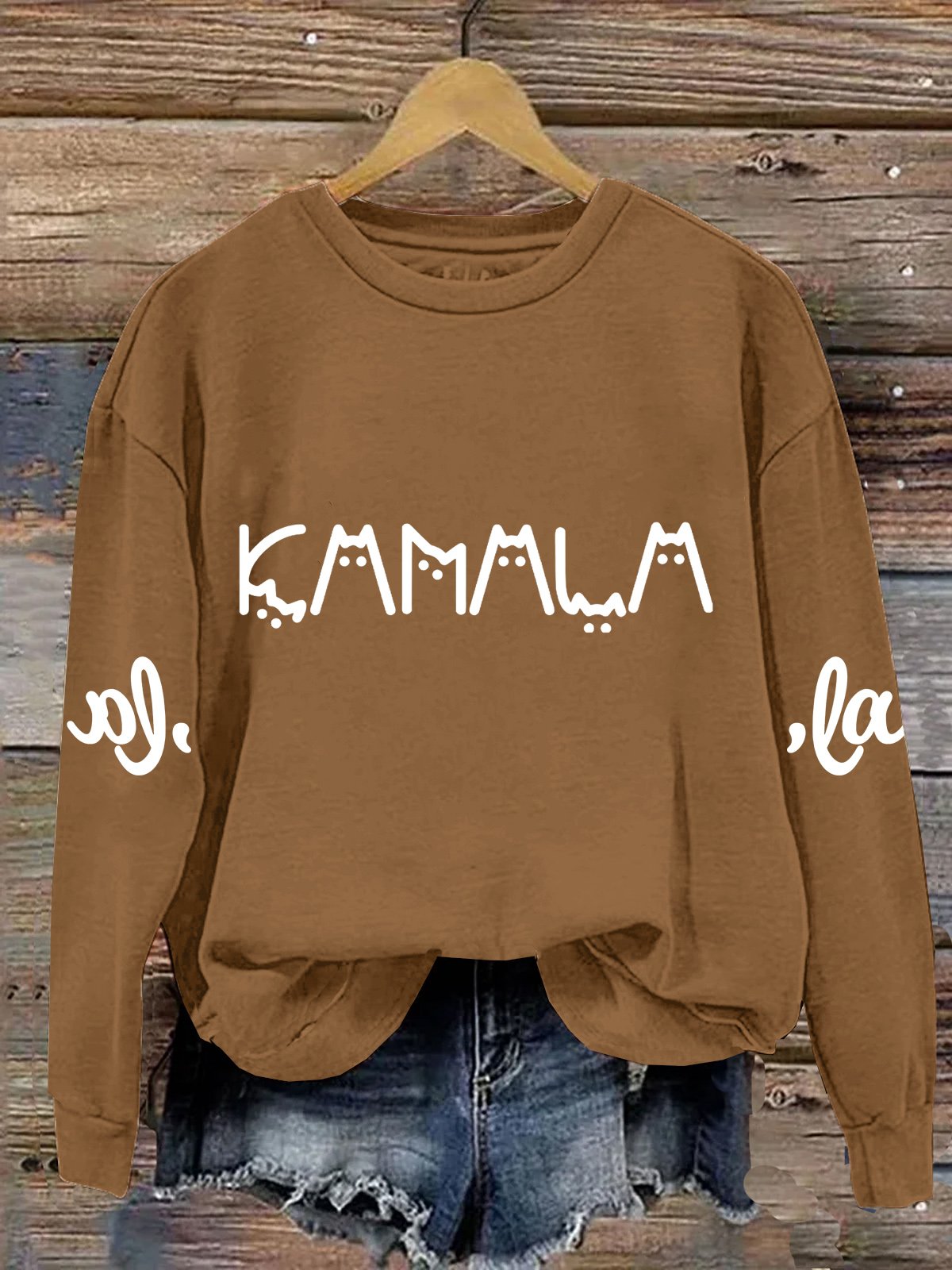 Cat Ladies for Kamala Crew Neck Sweatshirt