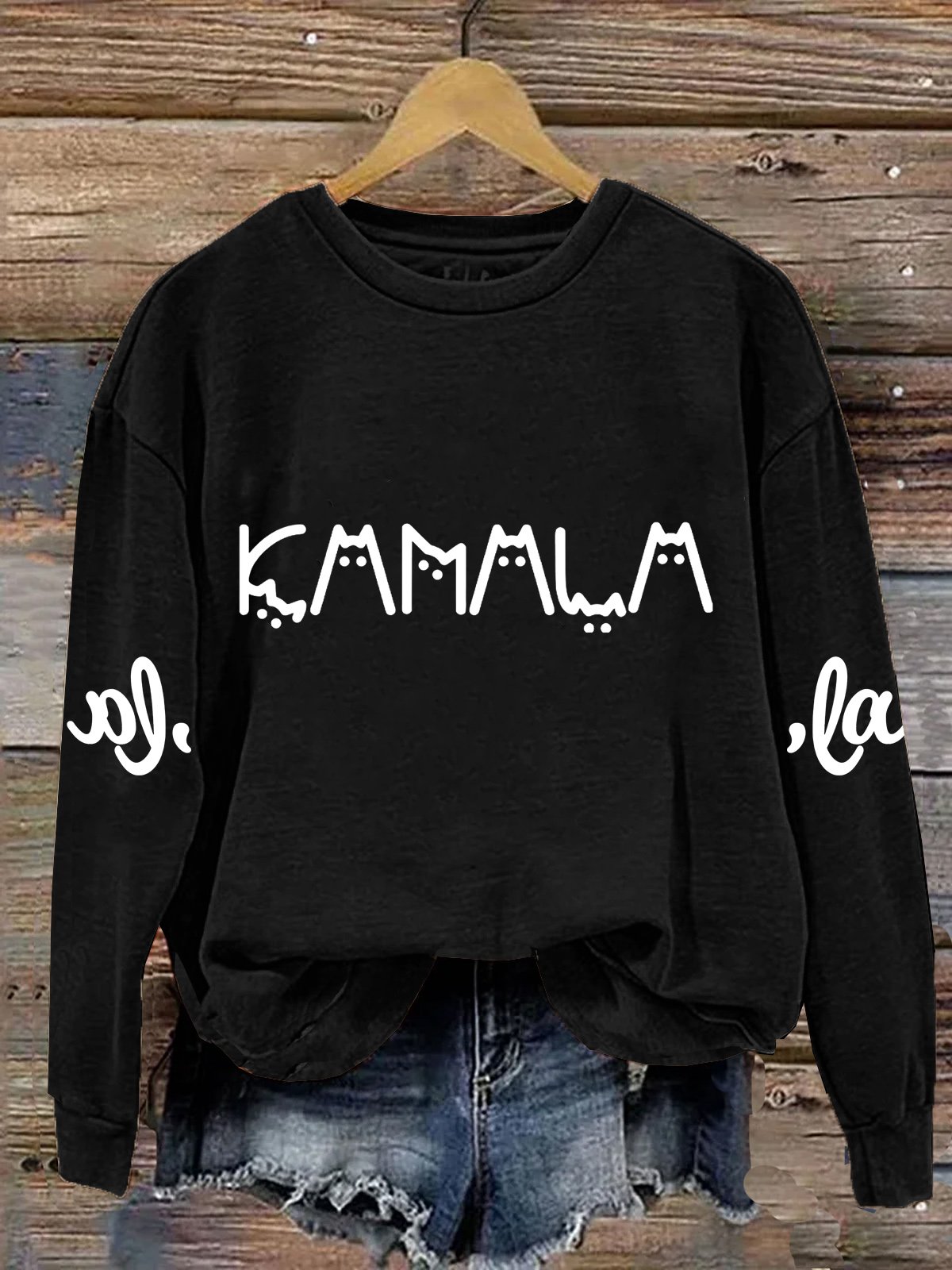 Cat Ladies for Kamala Crew Neck Sweatshirt