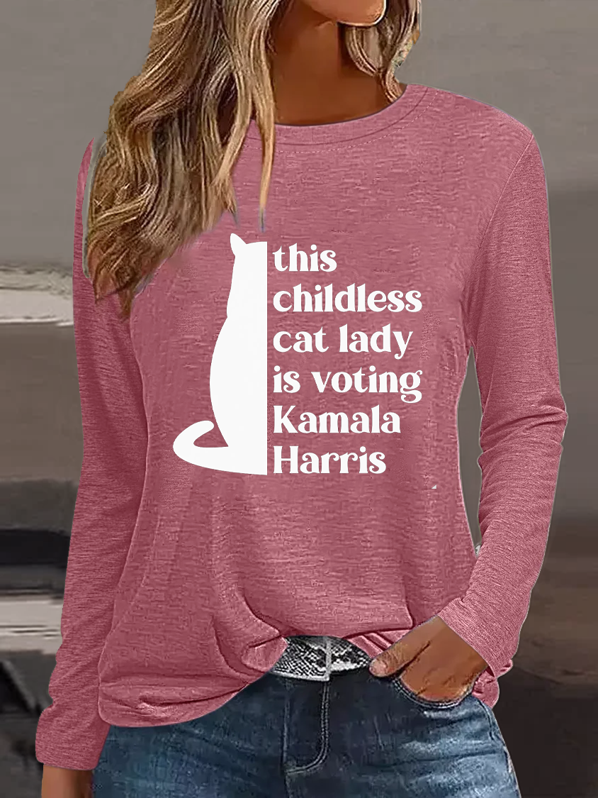 This Childless Cat Lady is Voting Kamala Harris T-shirt