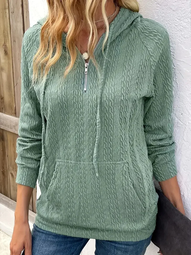 Casual Loose Hoodie Plain Sweatshirt