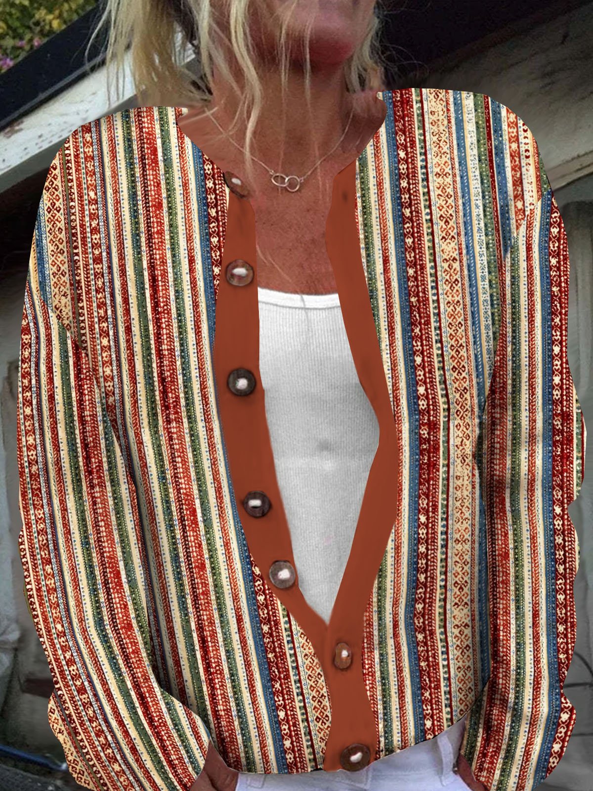 Casual Ethnic Loose Cardigan