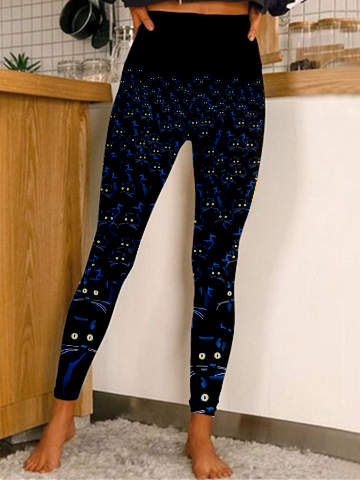 Casual Cat Tight Leggings