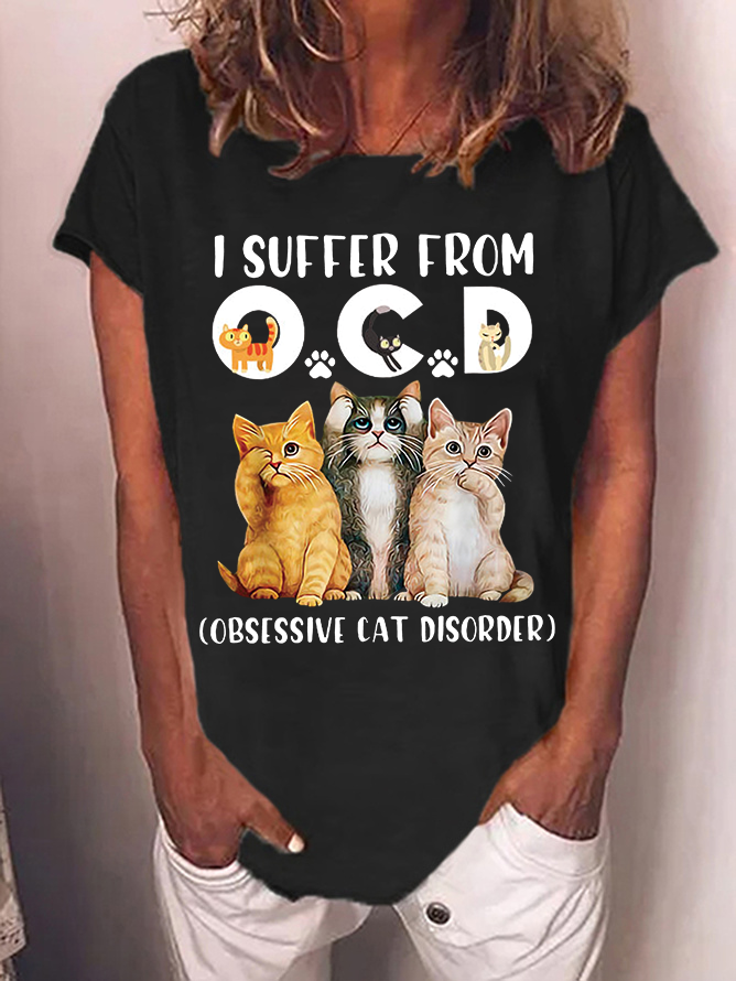 I Suffer From Ocd Obsessive Cat Disorder Women's Cats T-Shirt