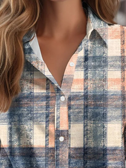 Plaid Print Casual Shirt