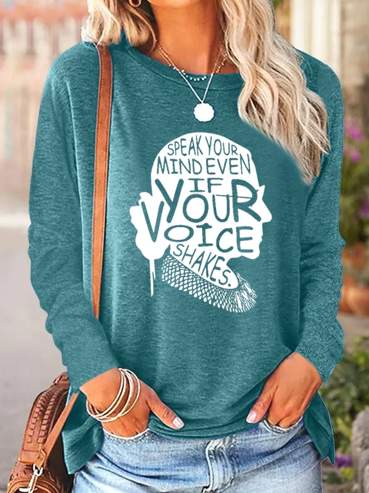 Women's Speak Your Mind Even Even If Your Voice Shakes Print T-Shirt