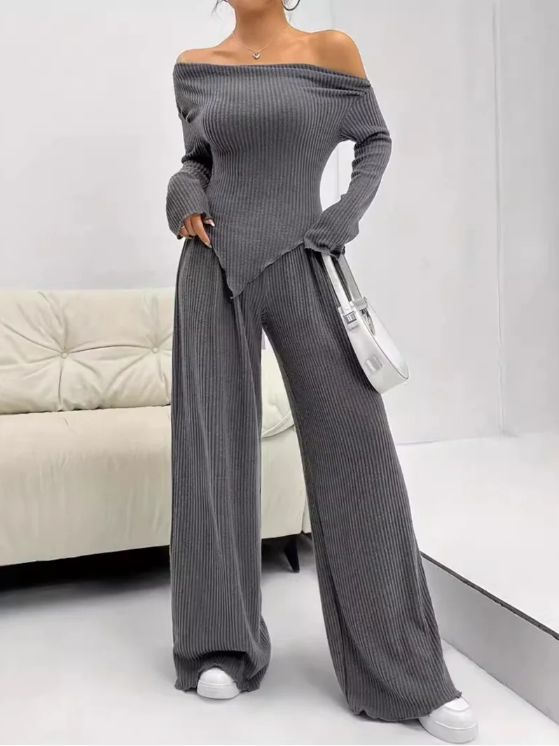 Plain Casual Loose Others Two-Piece Set