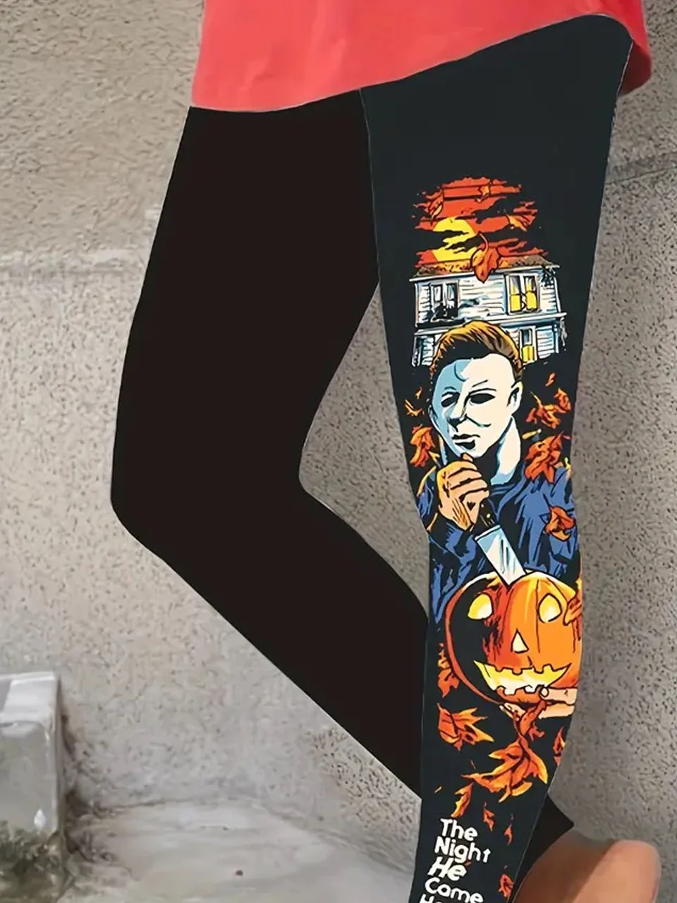 Halloween printed casual tight fitting women's leggings