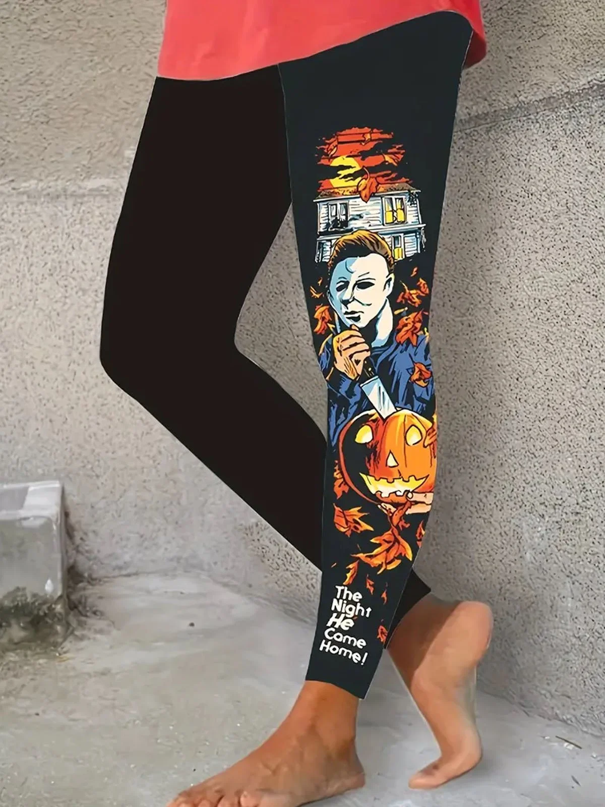 Halloween printed casual tight fitting women's leggings