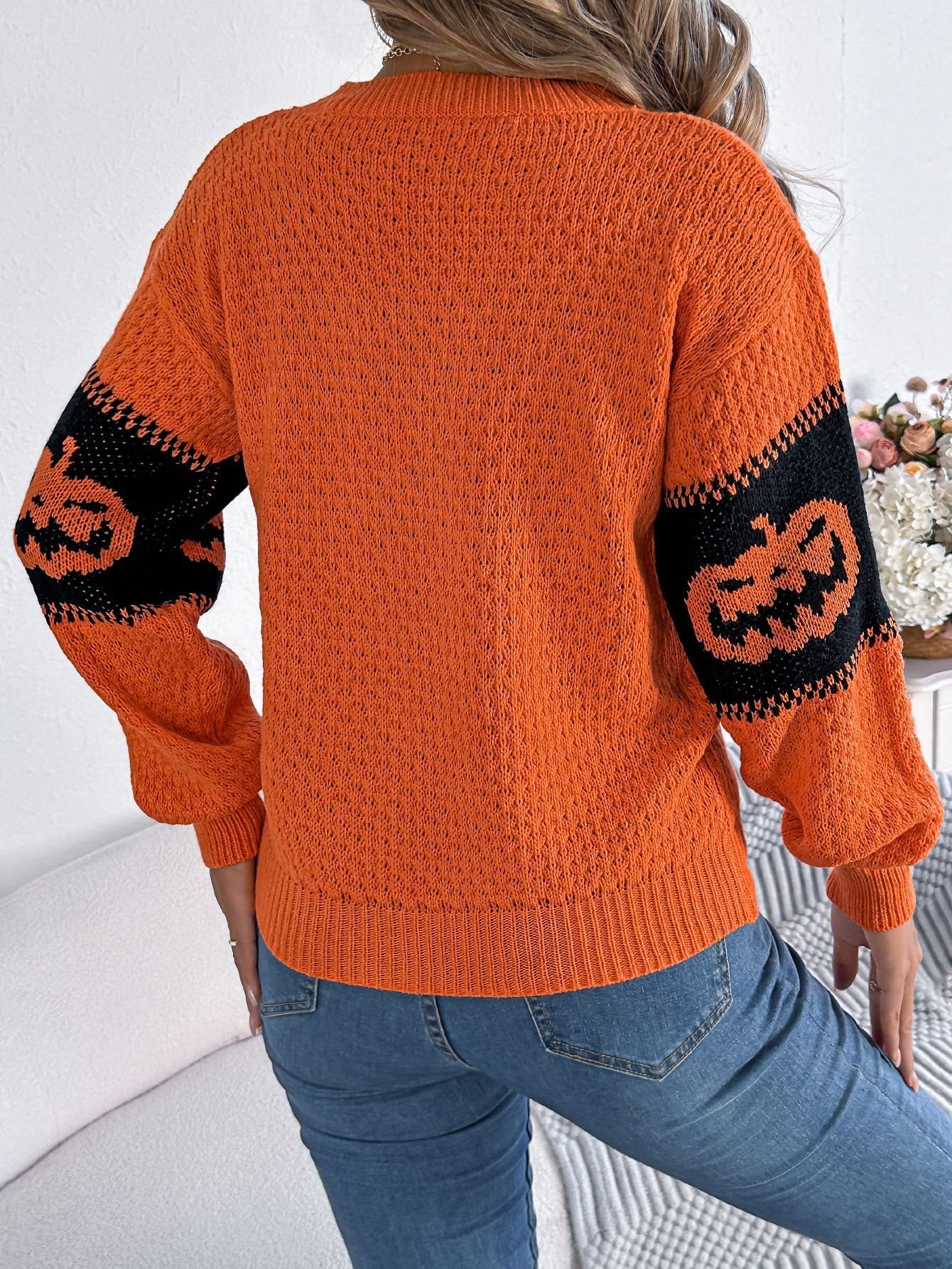 Halloween Casual Loose Wool/Knitting Sweater