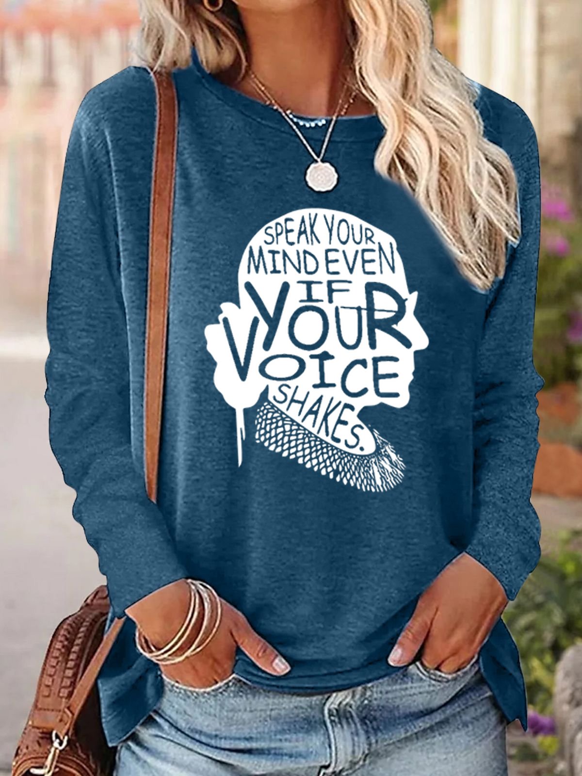 Women's Speak Your Mind Even Even If Your Voice Shakes Print T-Shirt