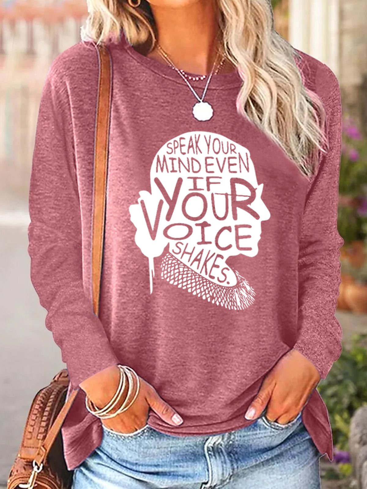 Women's Speak Your Mind Even Even If Your Voice Shakes Print T-Shirt