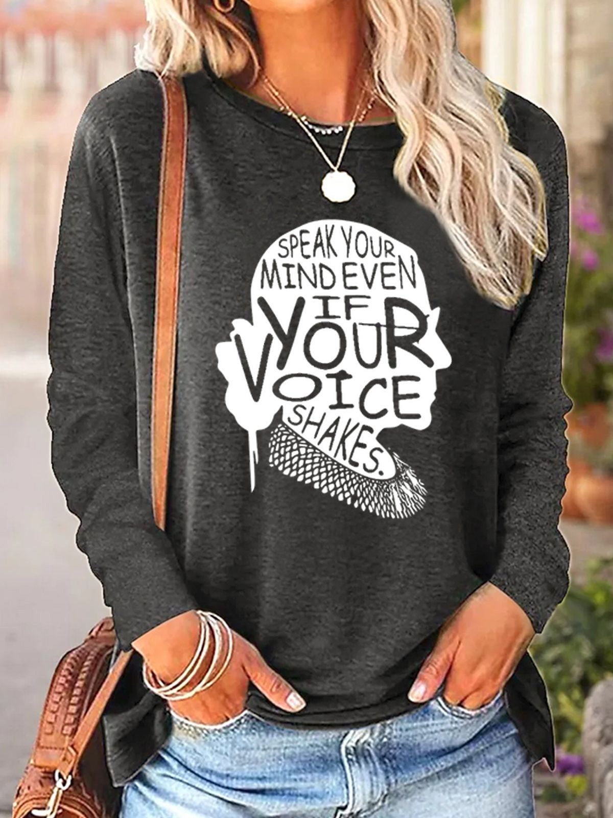 Women's Speak Your Mind Even Even If Your Voice Shakes Print T-Shirt