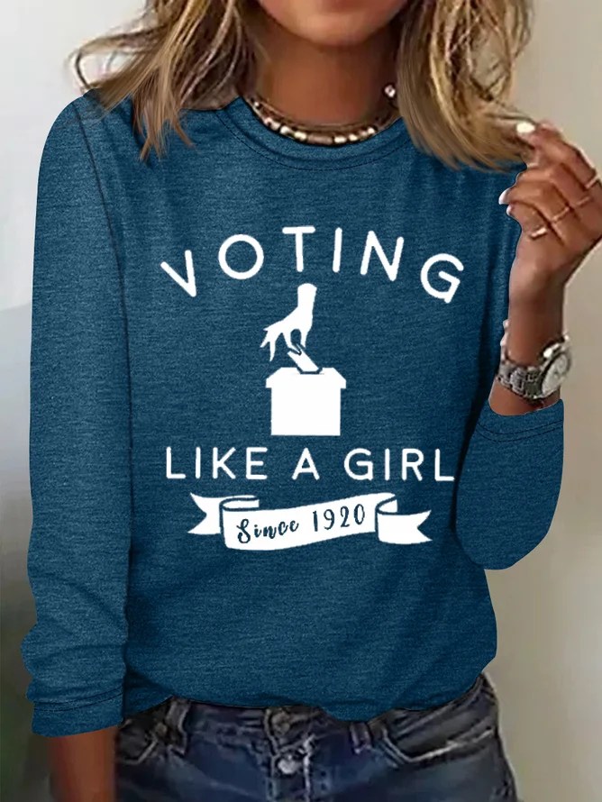 Women's "Voting Like a Girl" Printed T-Shirt