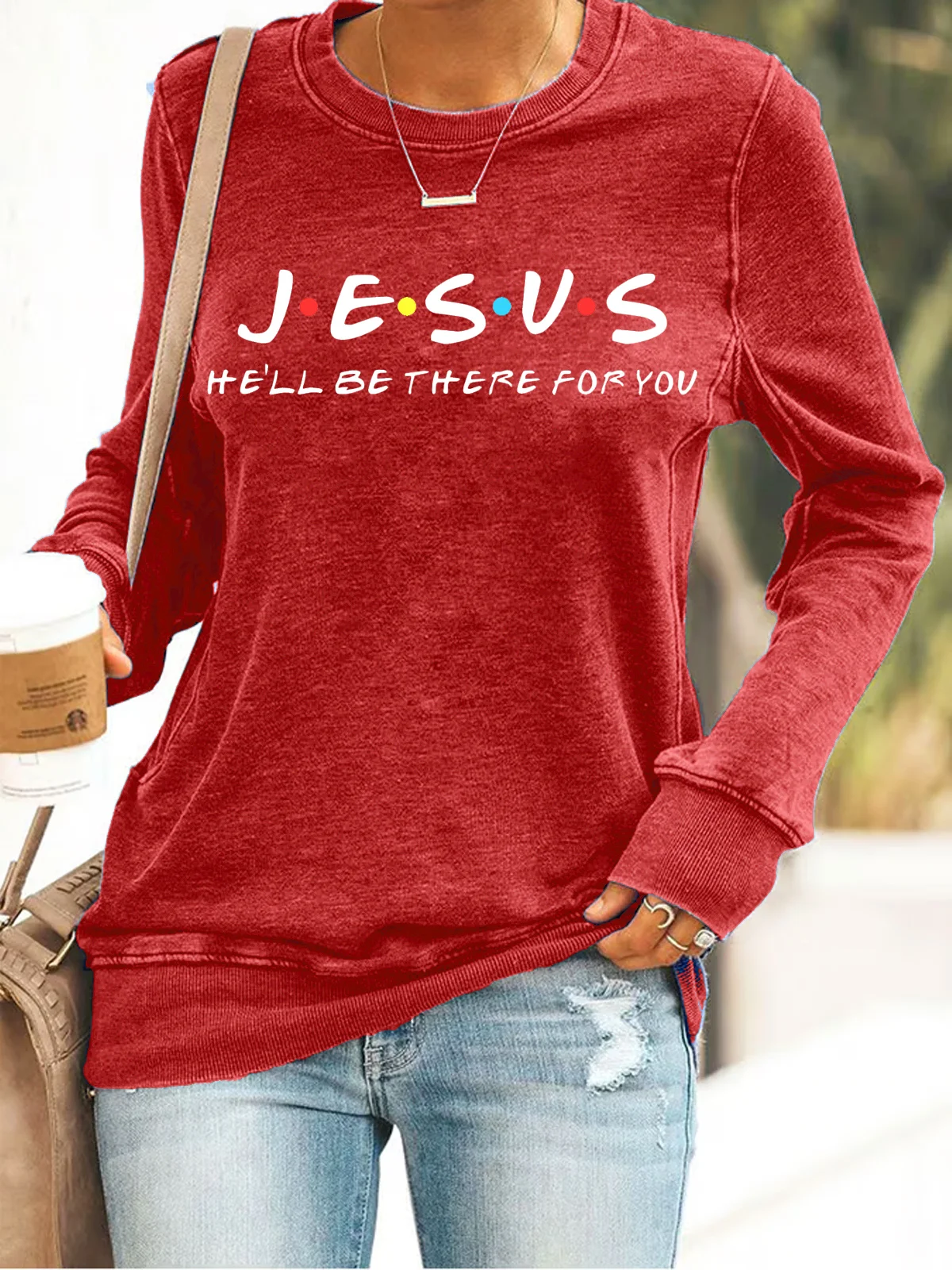 Jesus He'll Be There For You Casual Thanksgiving  Sweatshirt