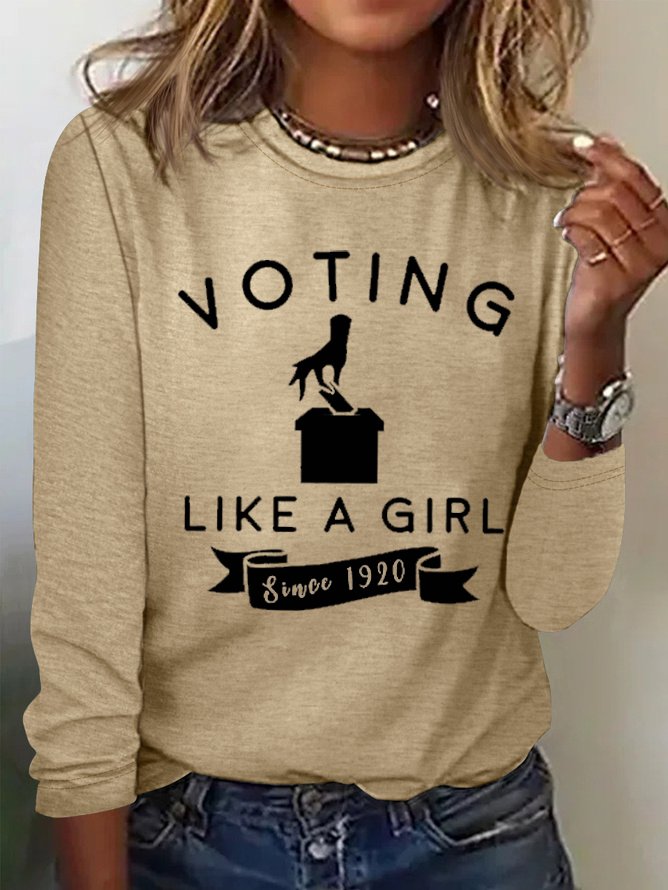 Women's "Voting Like a Girl" Printed T-Shirt