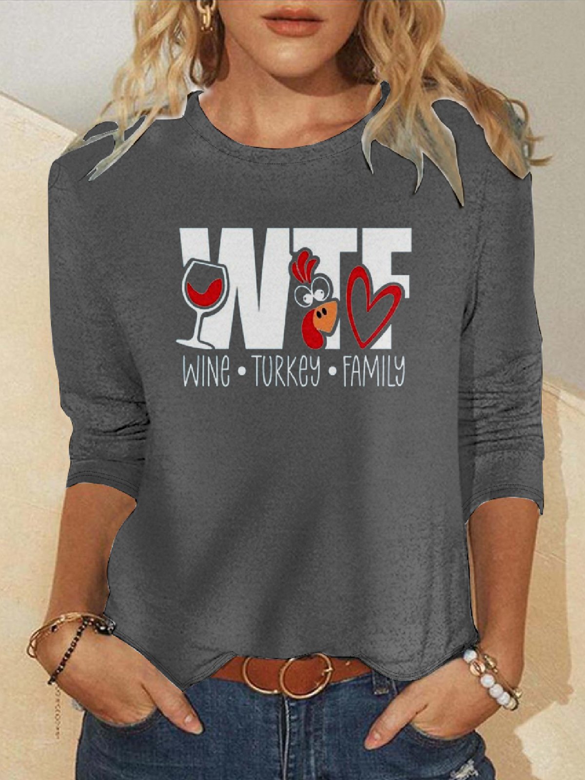 Thanksgiving Day Casual Crew Neck Sweatshirt