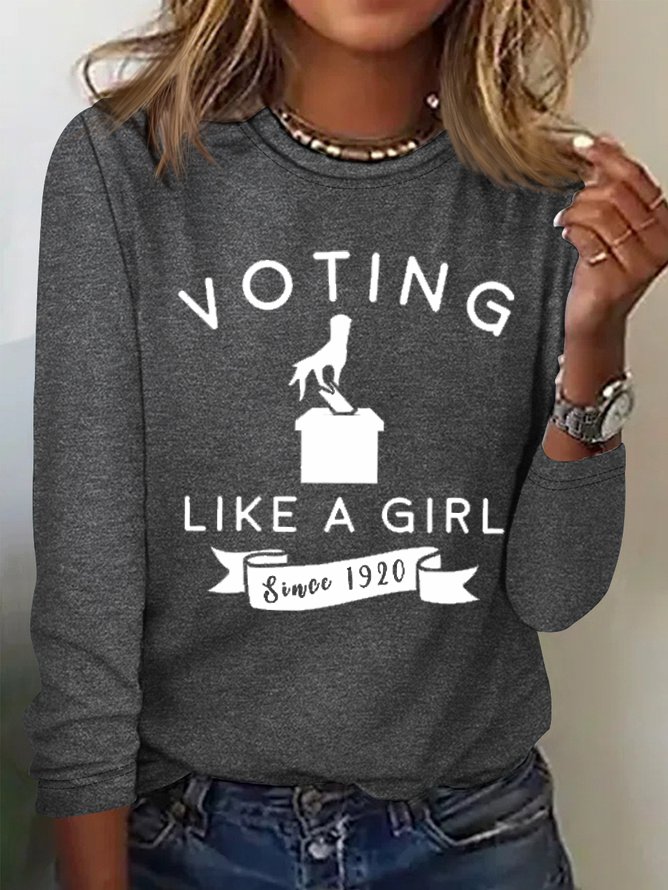 Women's "Voting Like a Girl" Printed T-Shirt