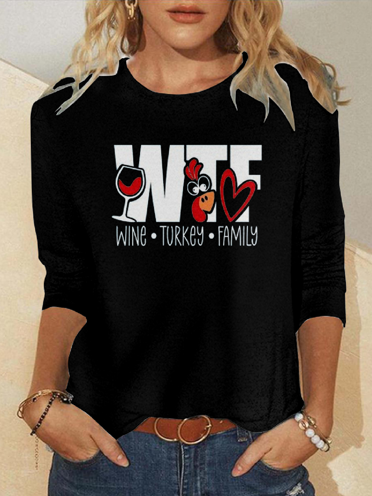 Thanksgiving Day Casual Crew Neck Sweatshirt