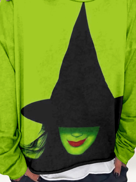 Halloween Witch Crew Neck Sweatshirt