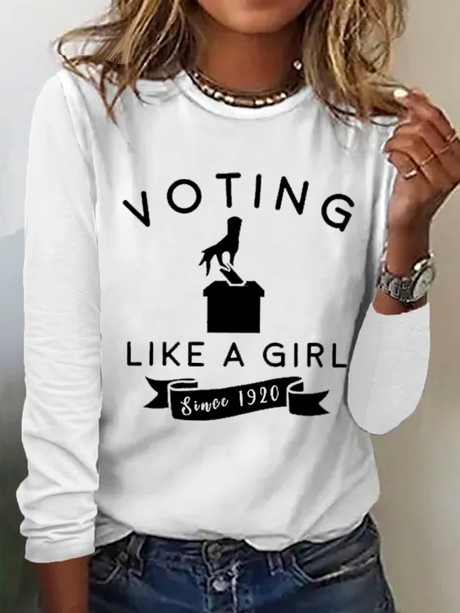 Women's "Voting Like a Girl" Printed T-Shirt