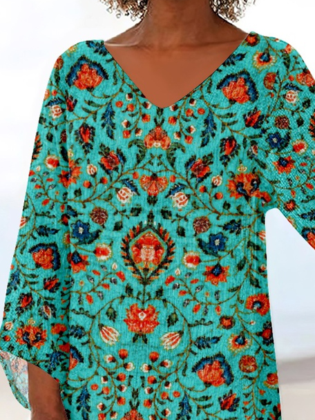 Vintage Ethnic Irregular Craftsmanship Blouse