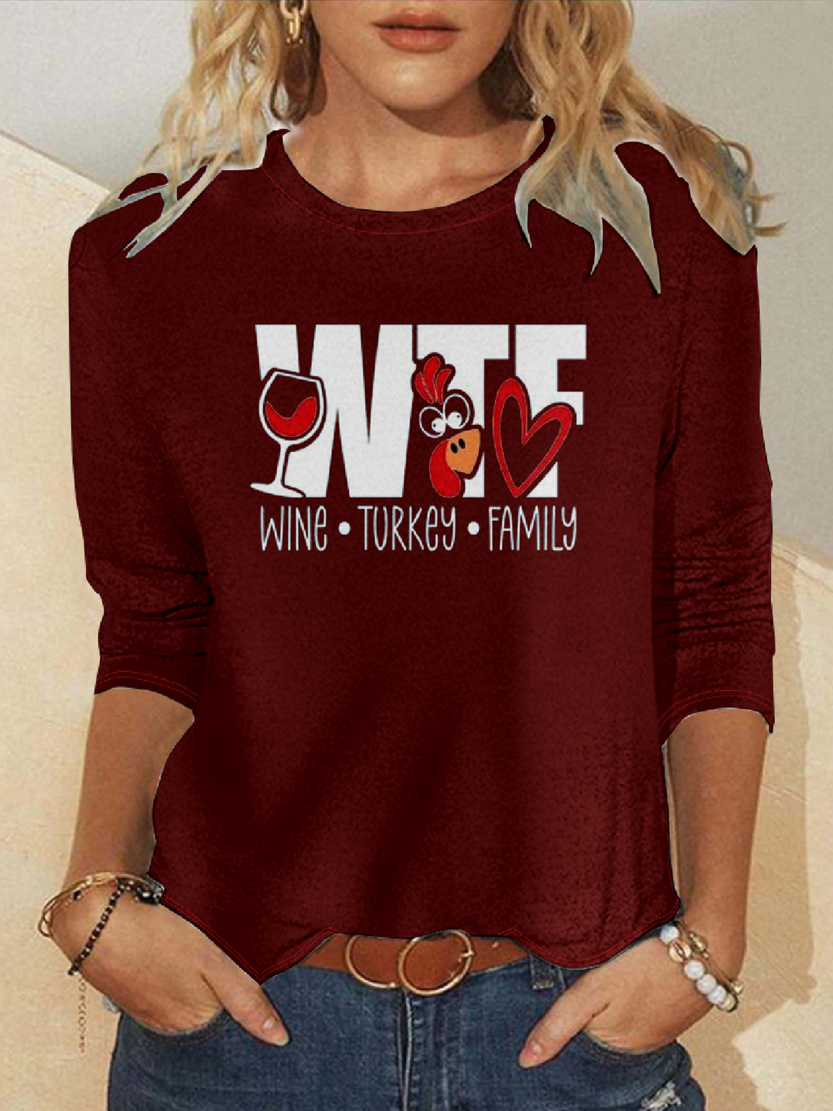 Thanksgiving Day Casual Crew Neck Sweatshirt