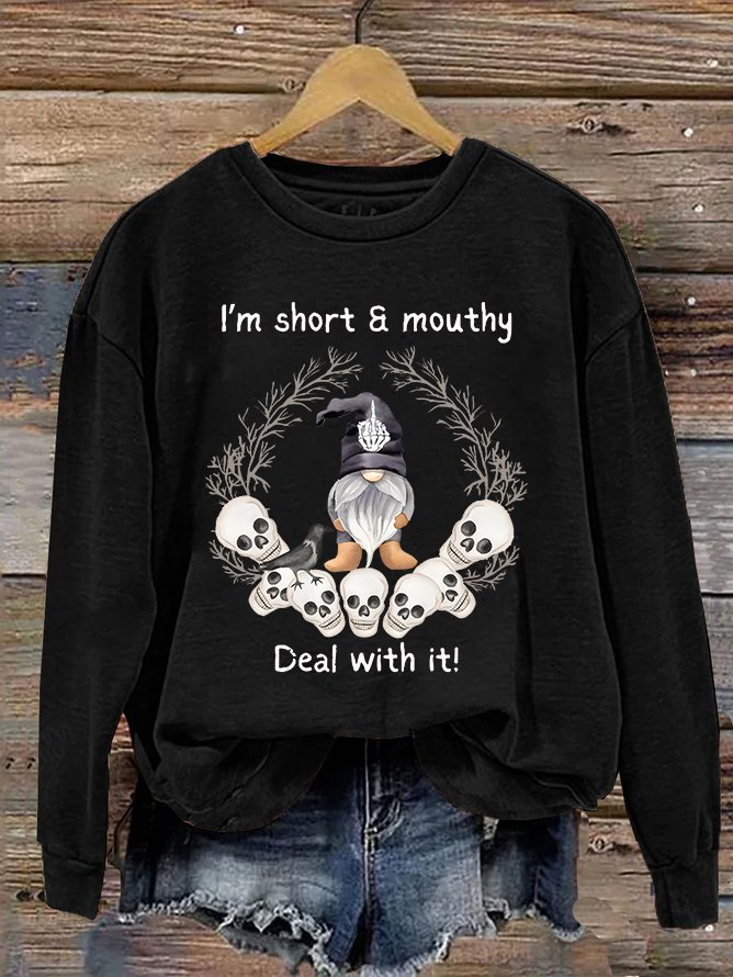 Short and Mouthy Casual Sweatshirt