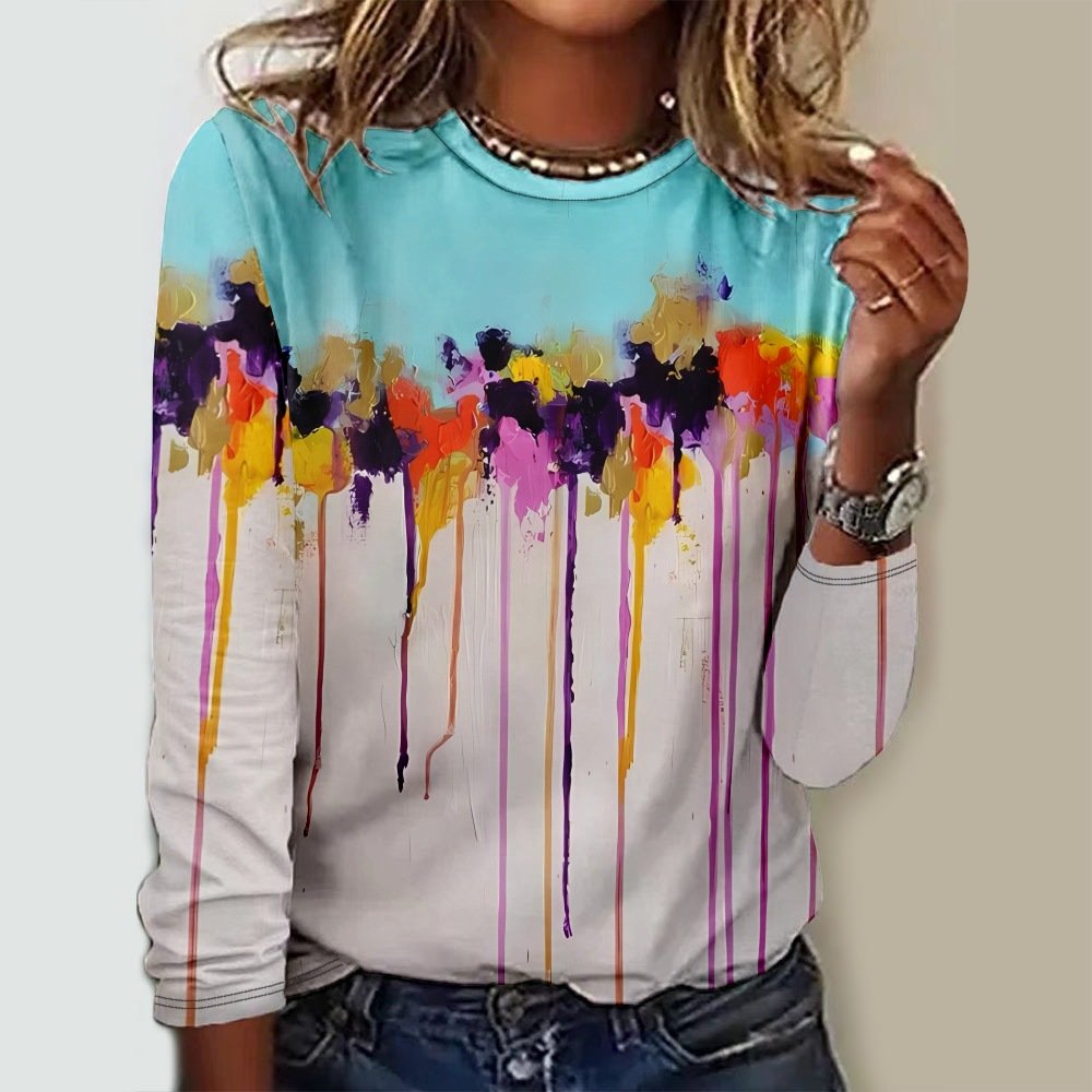 Casual Floral Jersey T-Shirt