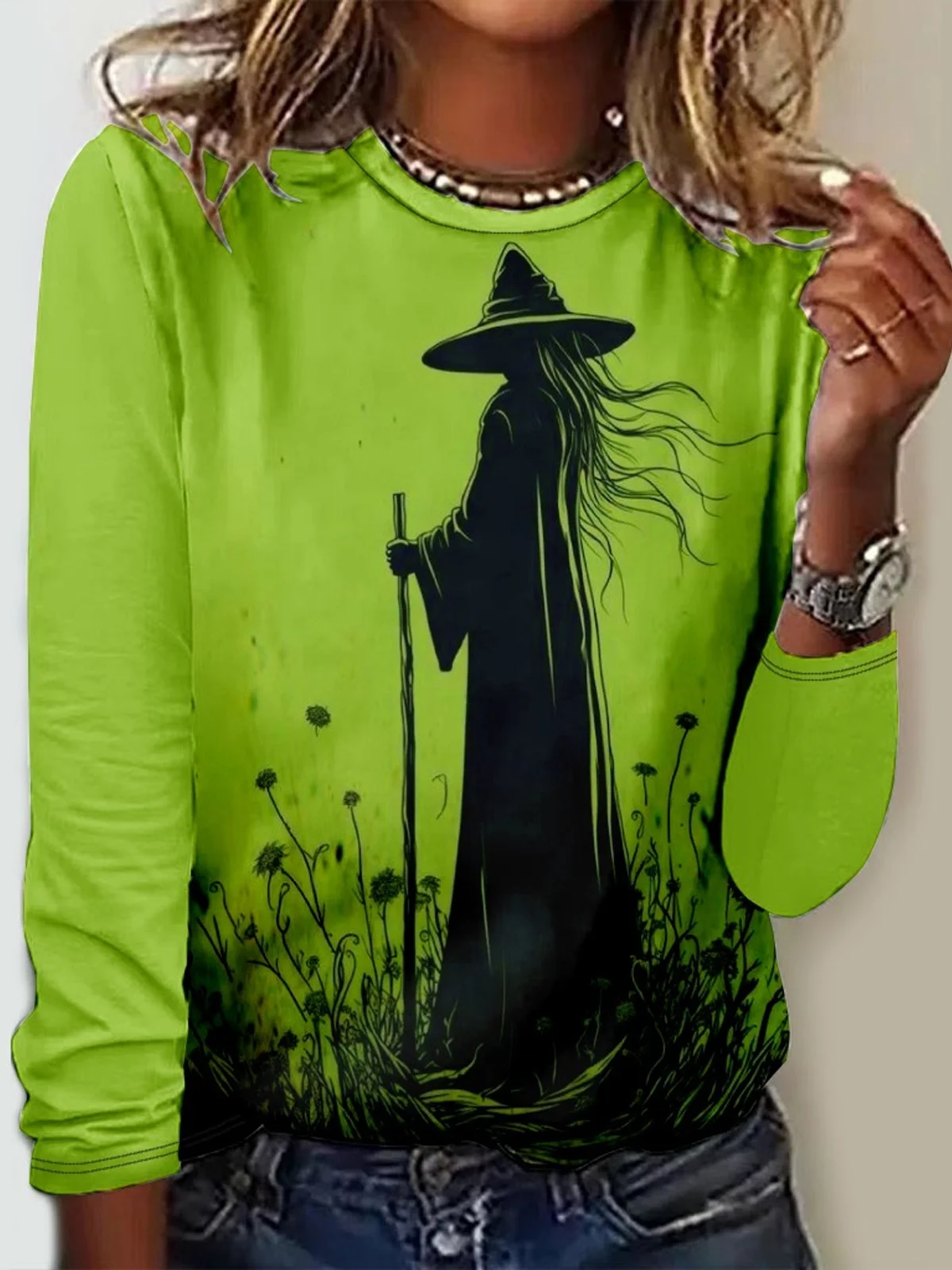 Scary ghost witch Halloween T-Shirt