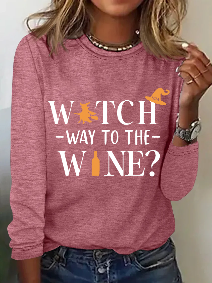 Halloween  Witch Way To The Wine T-shirt