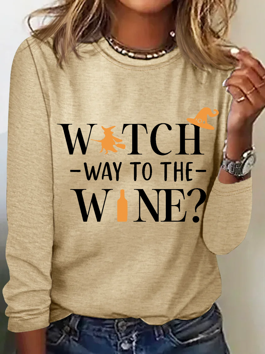 Halloween  Witch Way To The Wine T-shirt