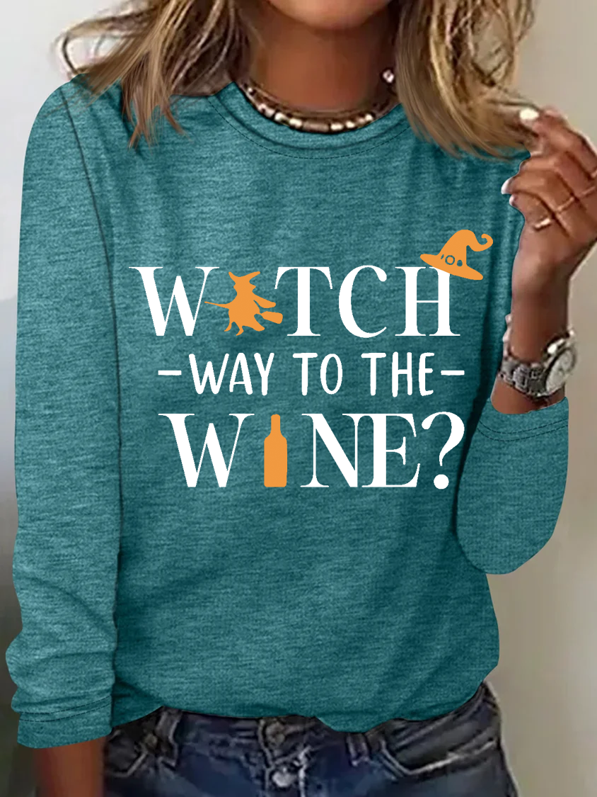 Halloween  Witch Way To The Wine T-shirt