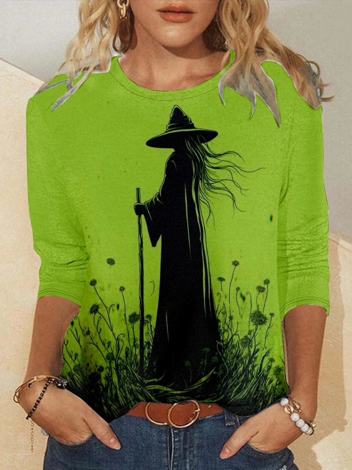 Scary ghost witch Halloween T-Shirt