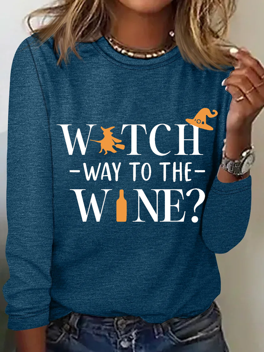 Halloween  Witch Way To The Wine T-shirt