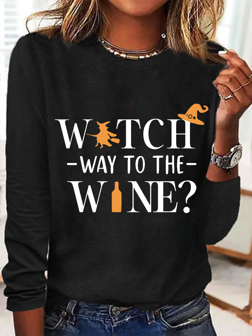 Halloween  Witch Way To The Wine T-shirt