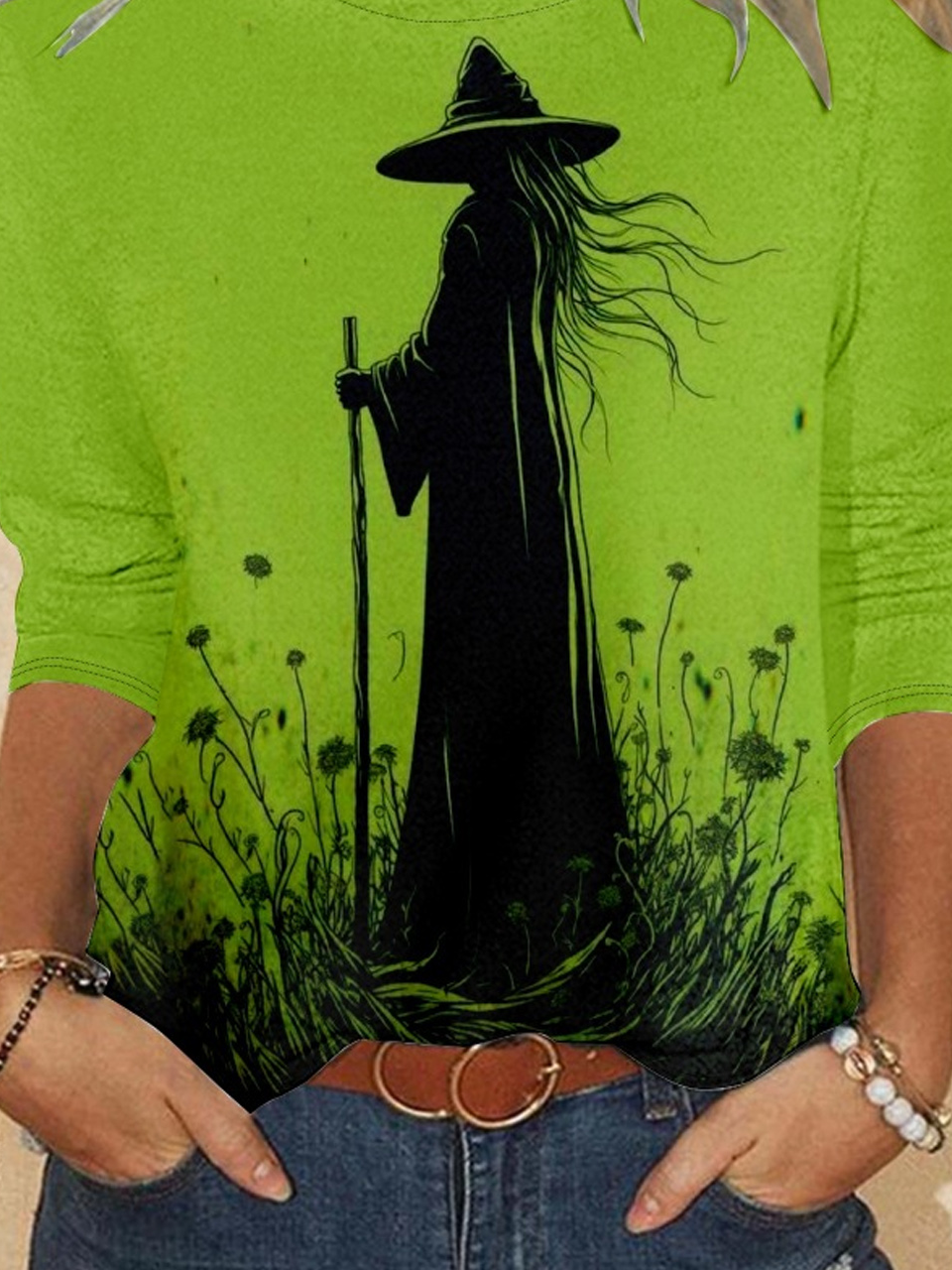 Scary ghost witch Halloween T-Shirt